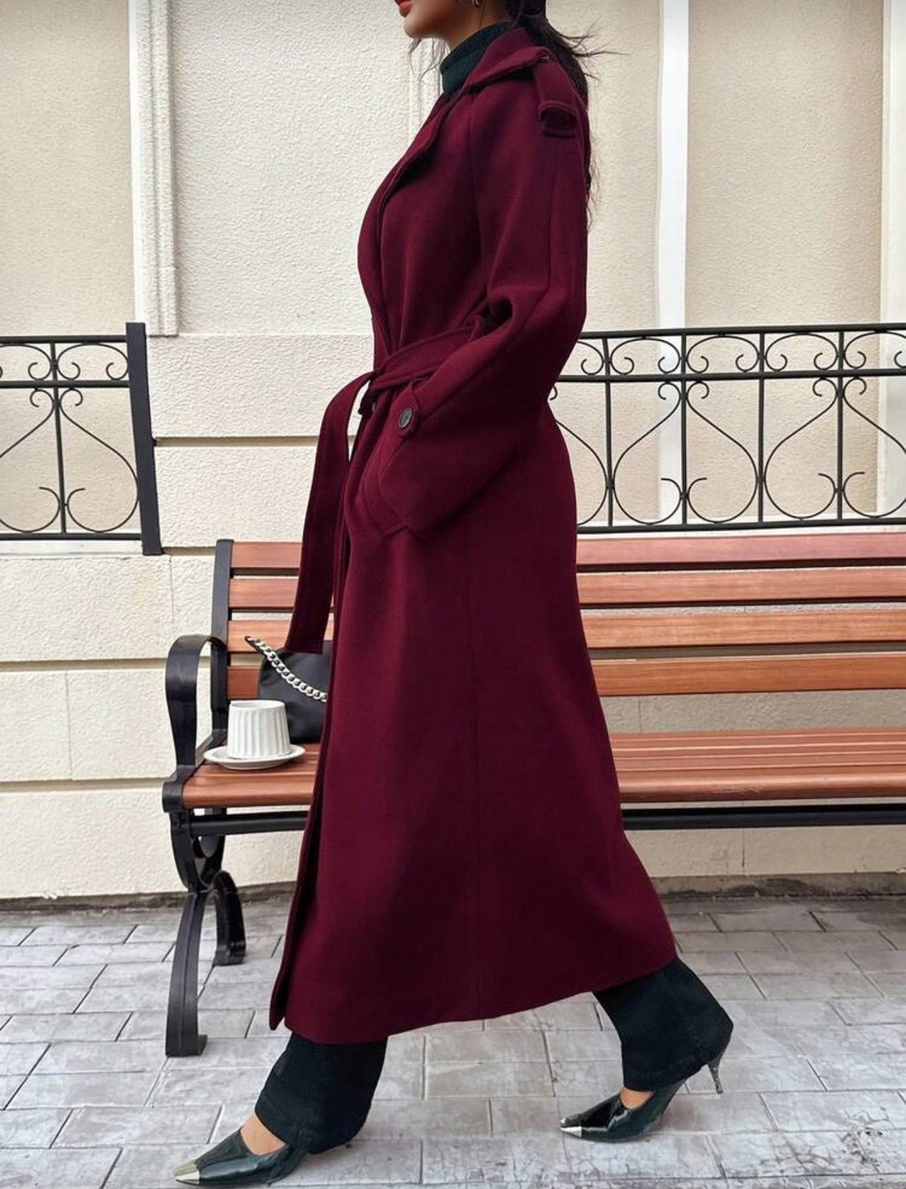 Burgundy Long Coat