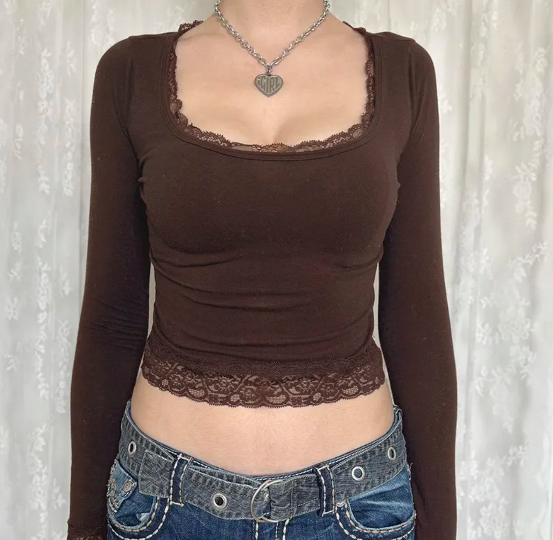 Lace Slim fit Top