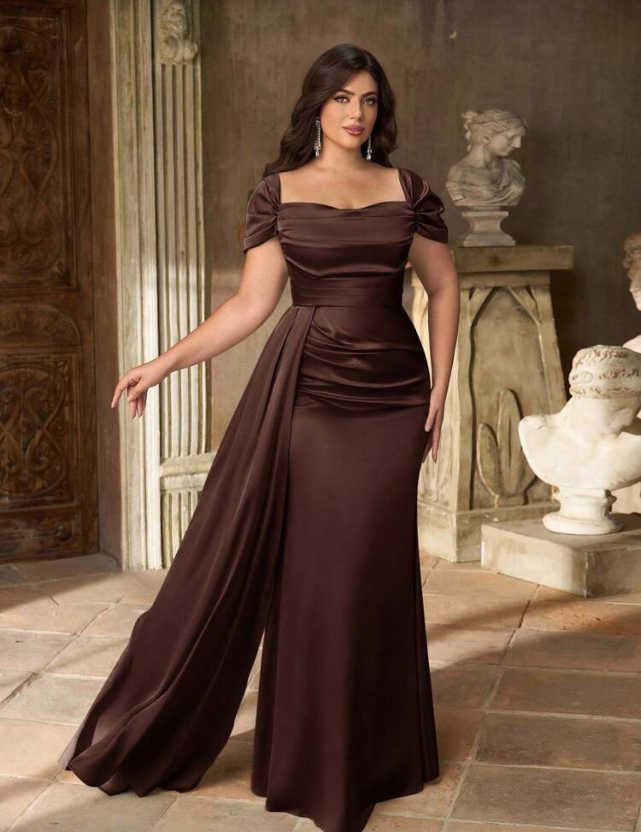 Coffee Lover Silk Dress