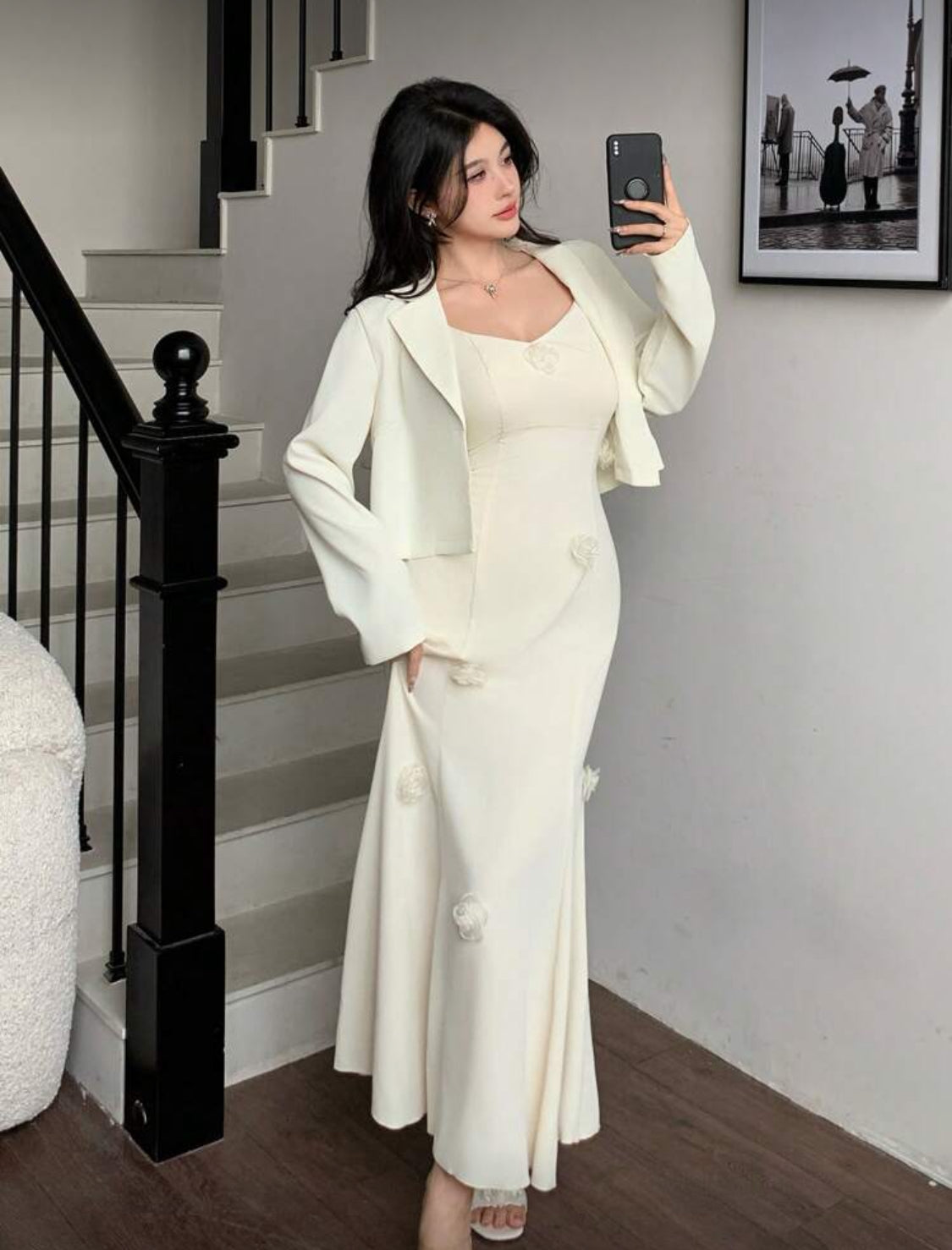 Mermaid Dress with Coat