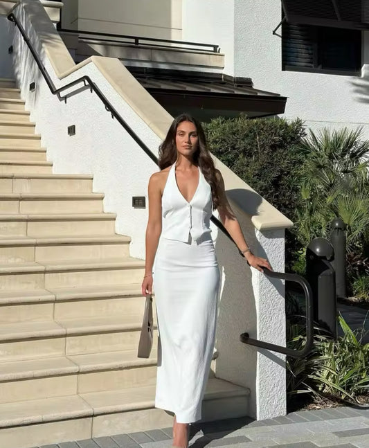 Snow Blossom Skirt Set