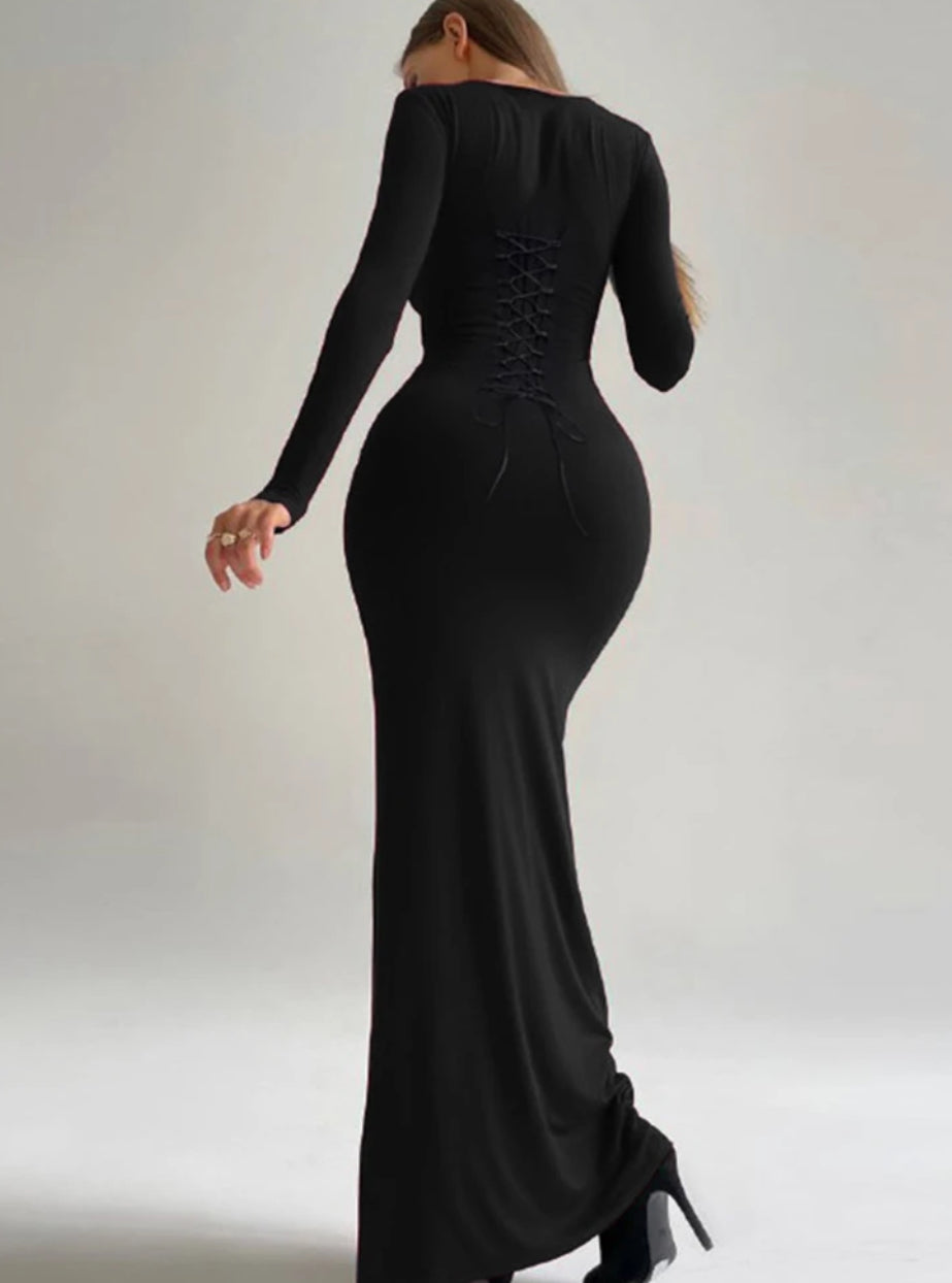 Lace Up Back Bodycon