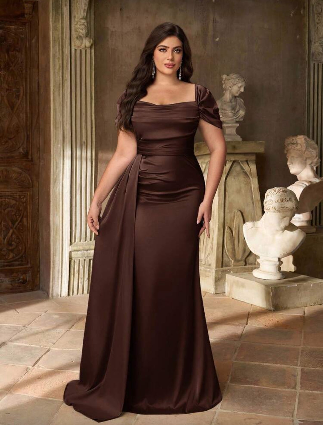 Coffee Lover Silk Dress