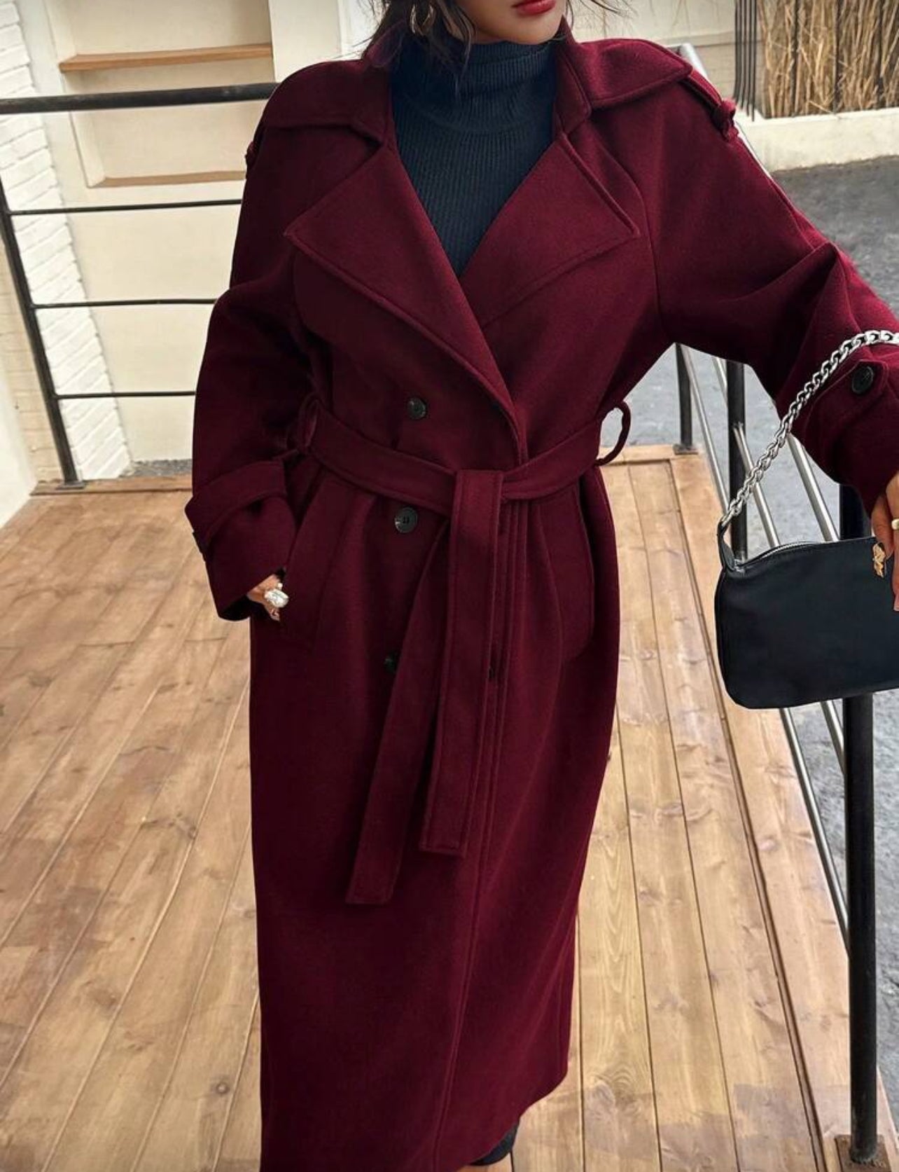 Burgundy Long Coat