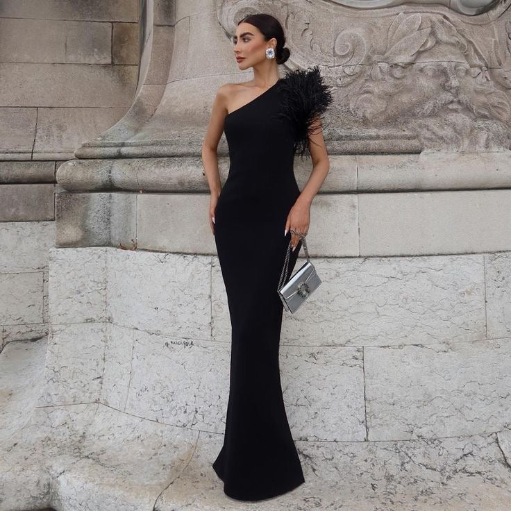 Raven Wing Maxi Dress