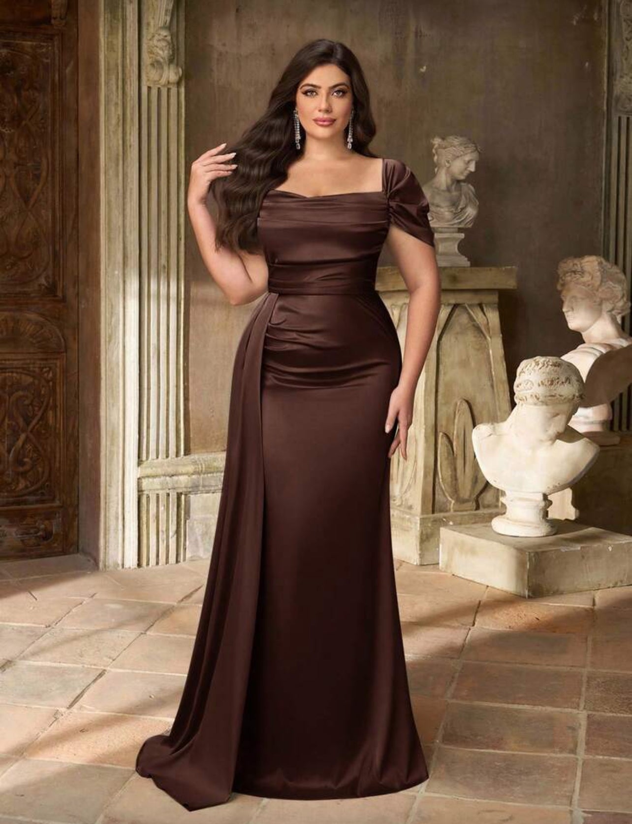 Coffee Lover Silk Dress