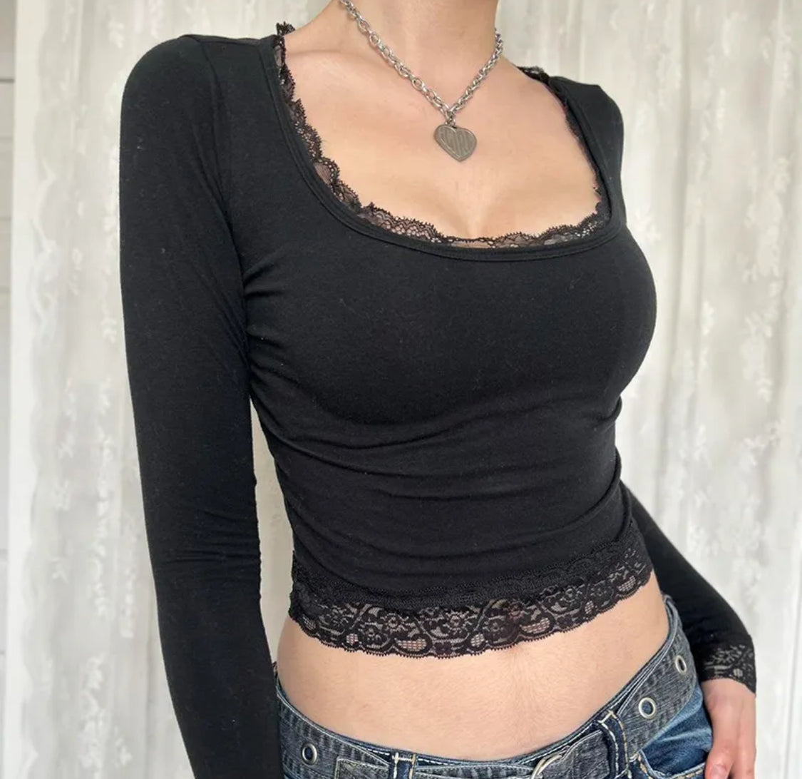 Lace Slim fit Top
