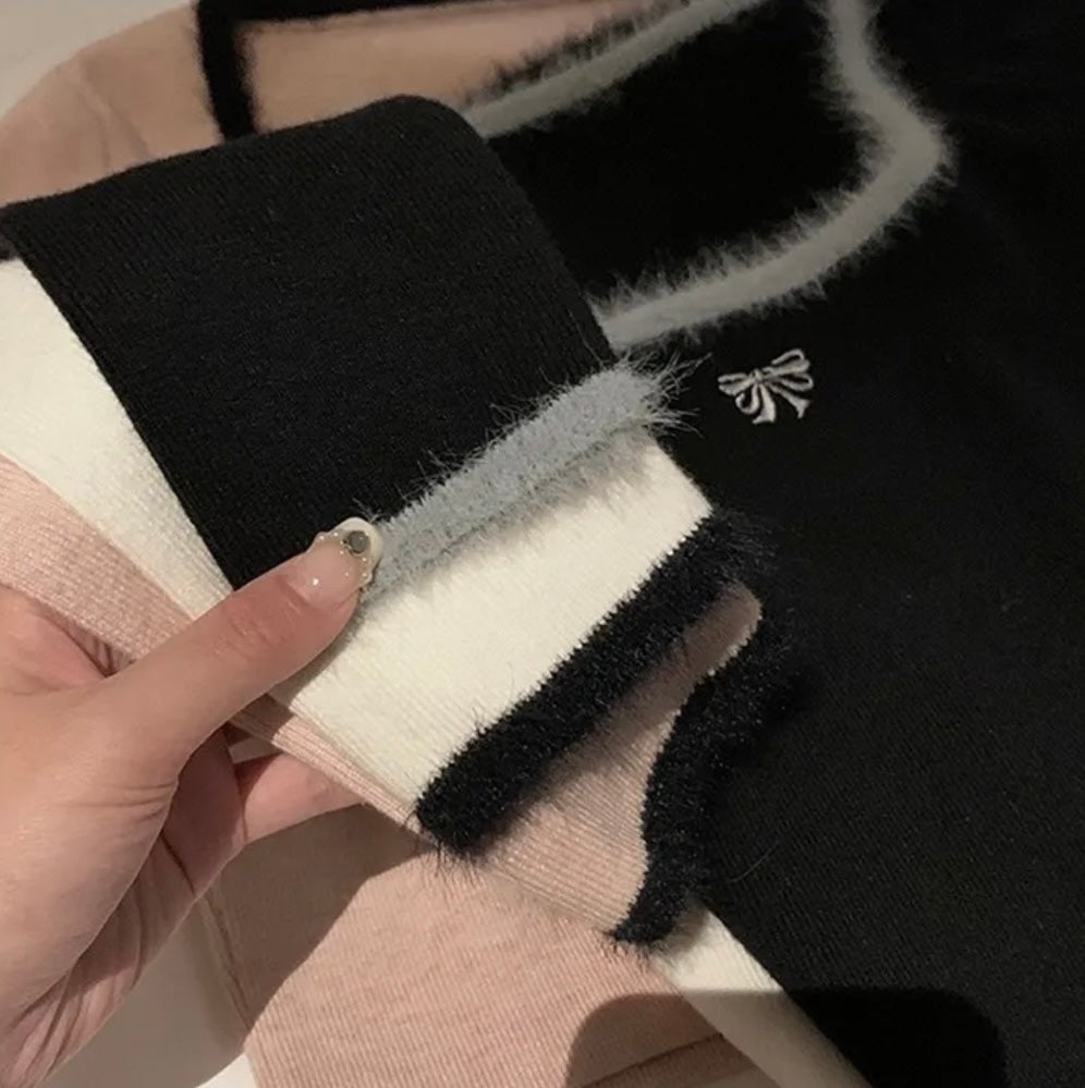 Furry Embroidered Top