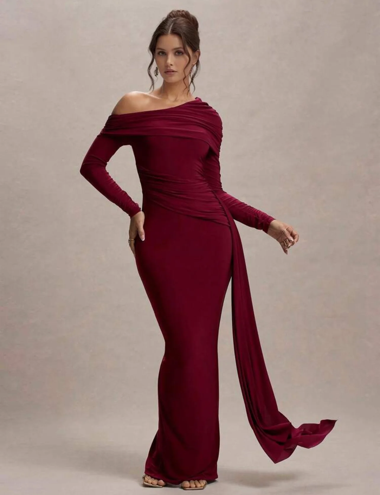 Wine Red Dress photo 2