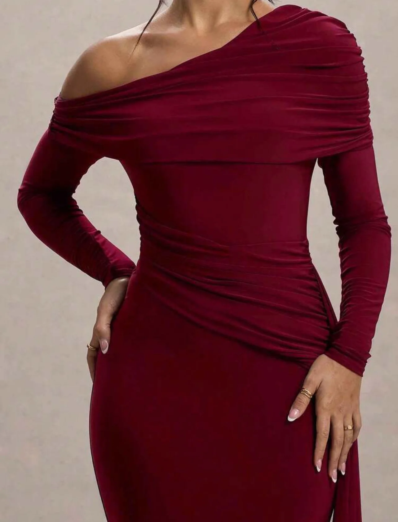 Wine Red Dress photo 5