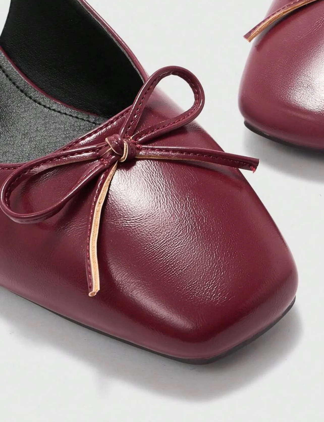 Burgundy Bow Heels photo 7