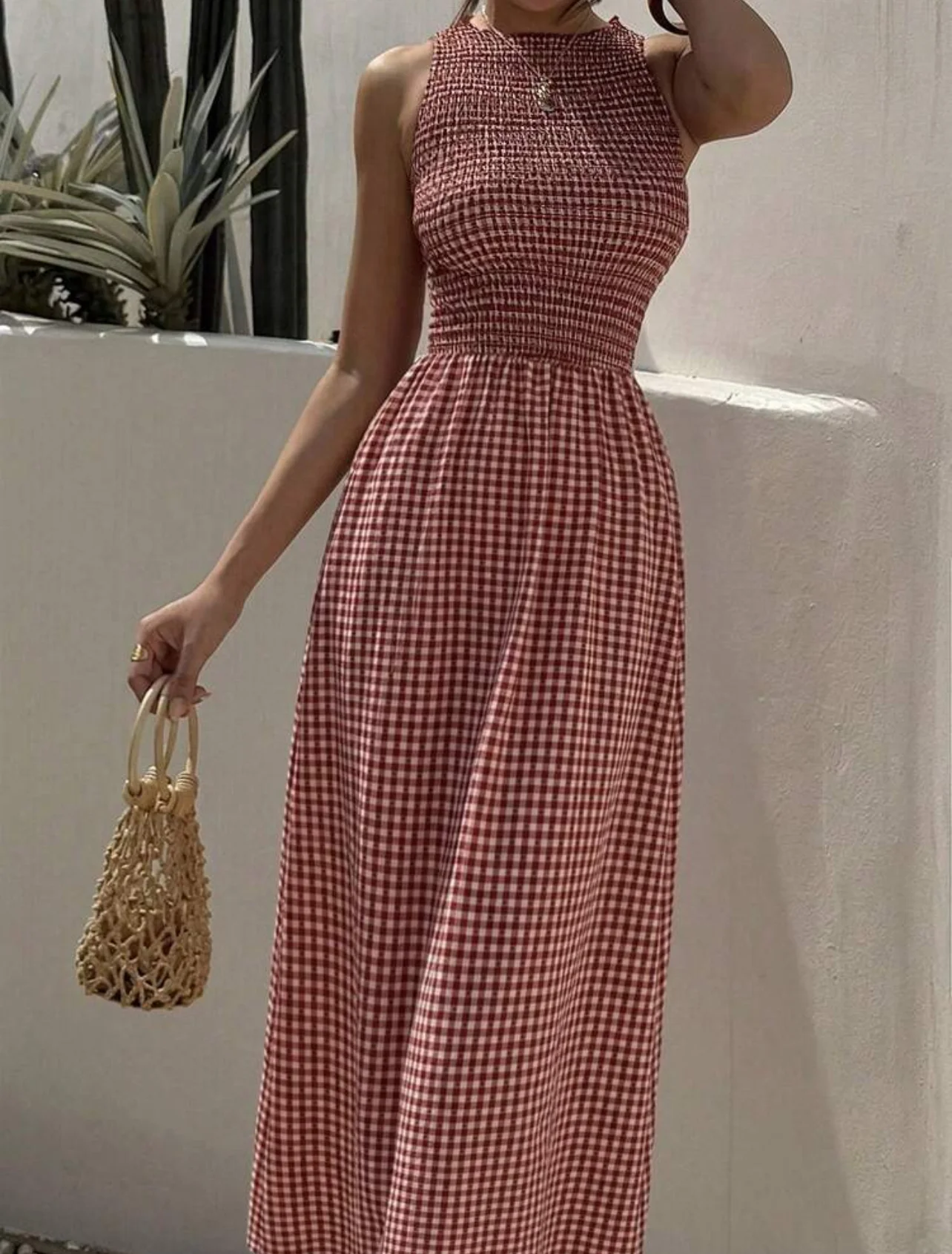 Red Plaid Dress