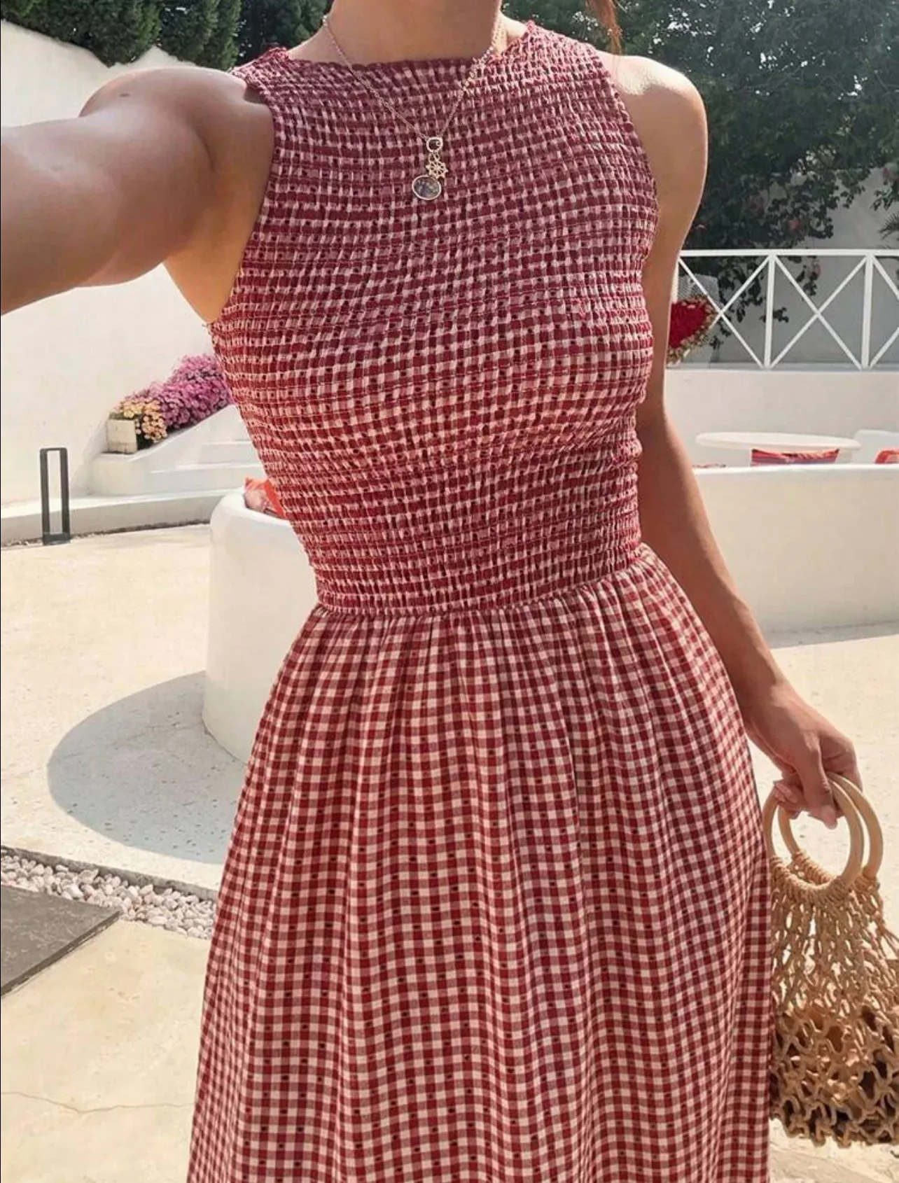 Red Plaid Dress photo 2