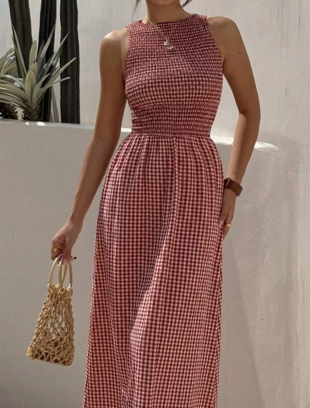 Red Plaid Dress photo 4