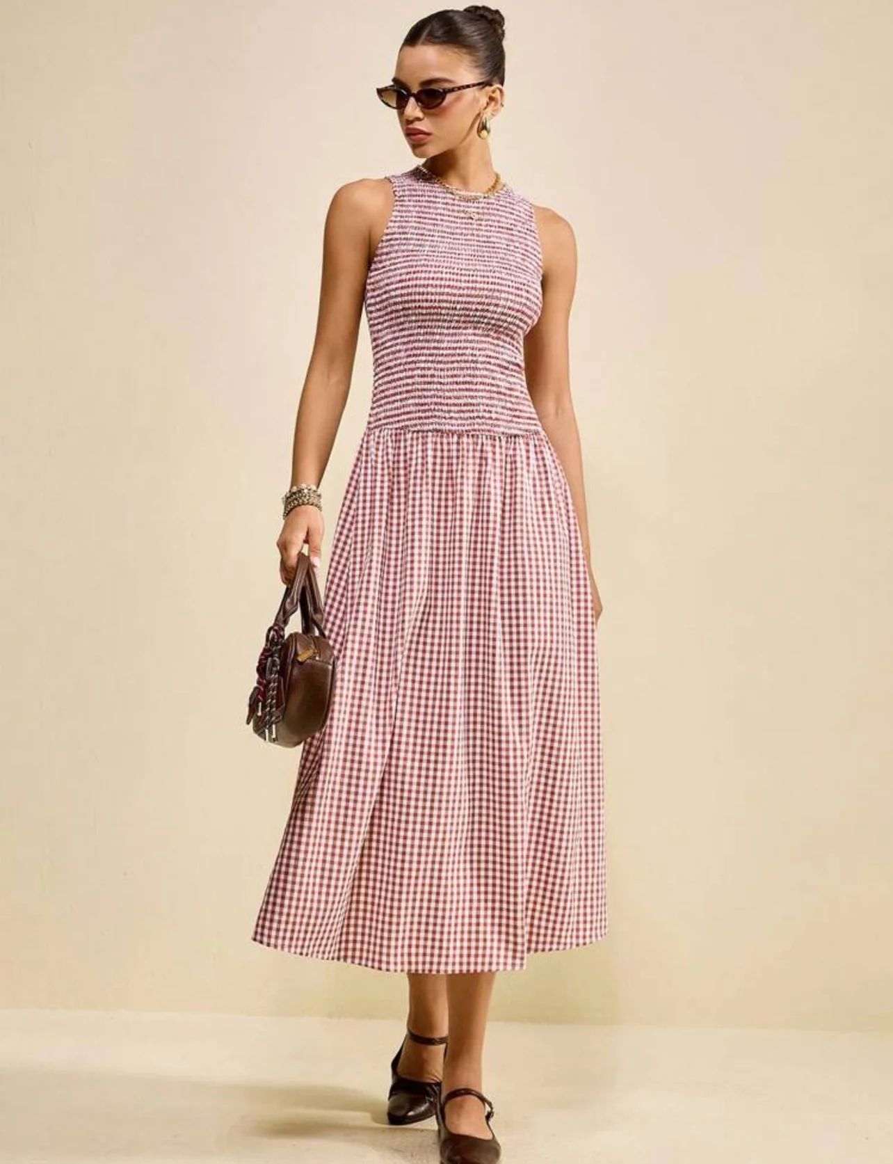 Chocolate Plaid Dress