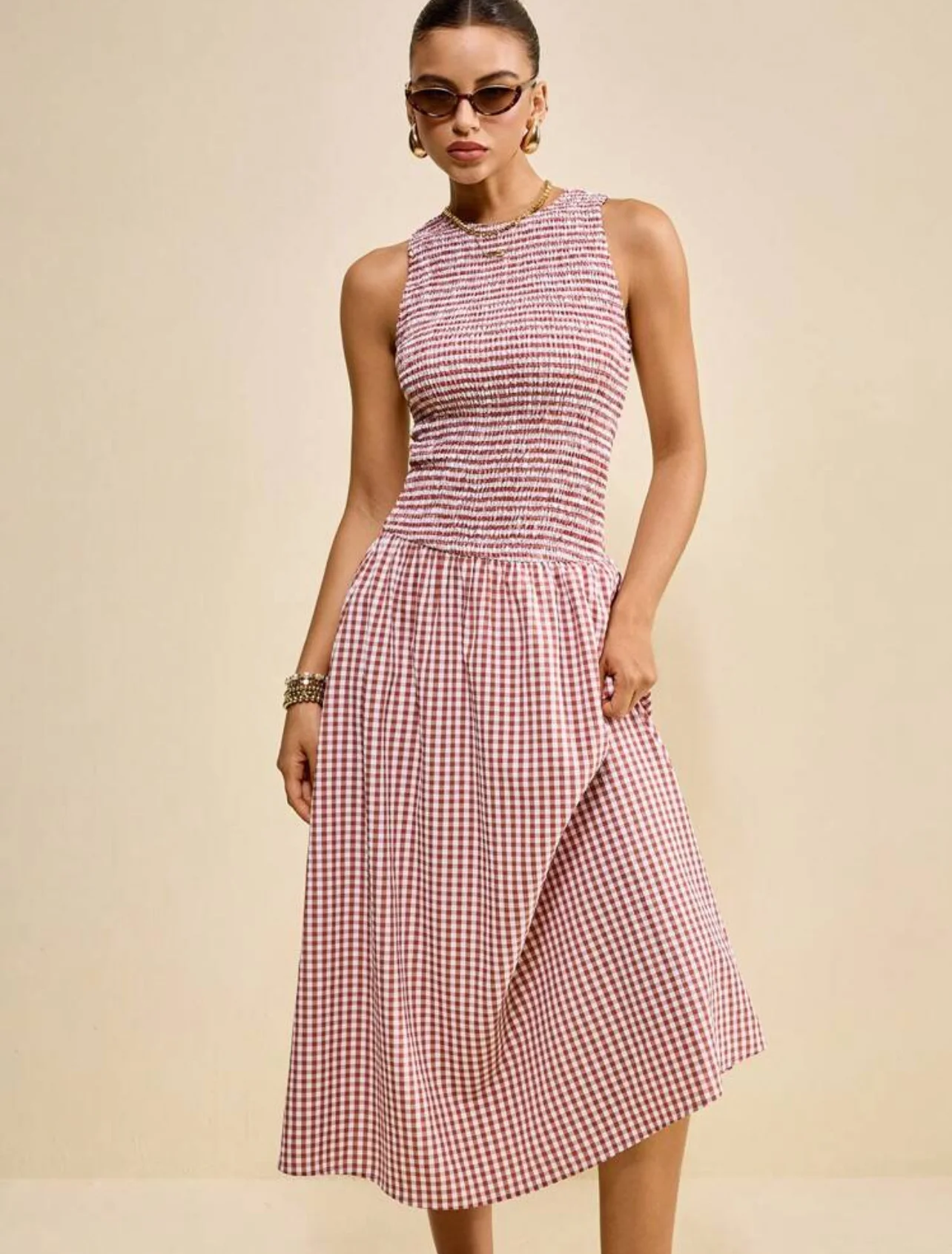 Chocolate Plaid Dress photo 3