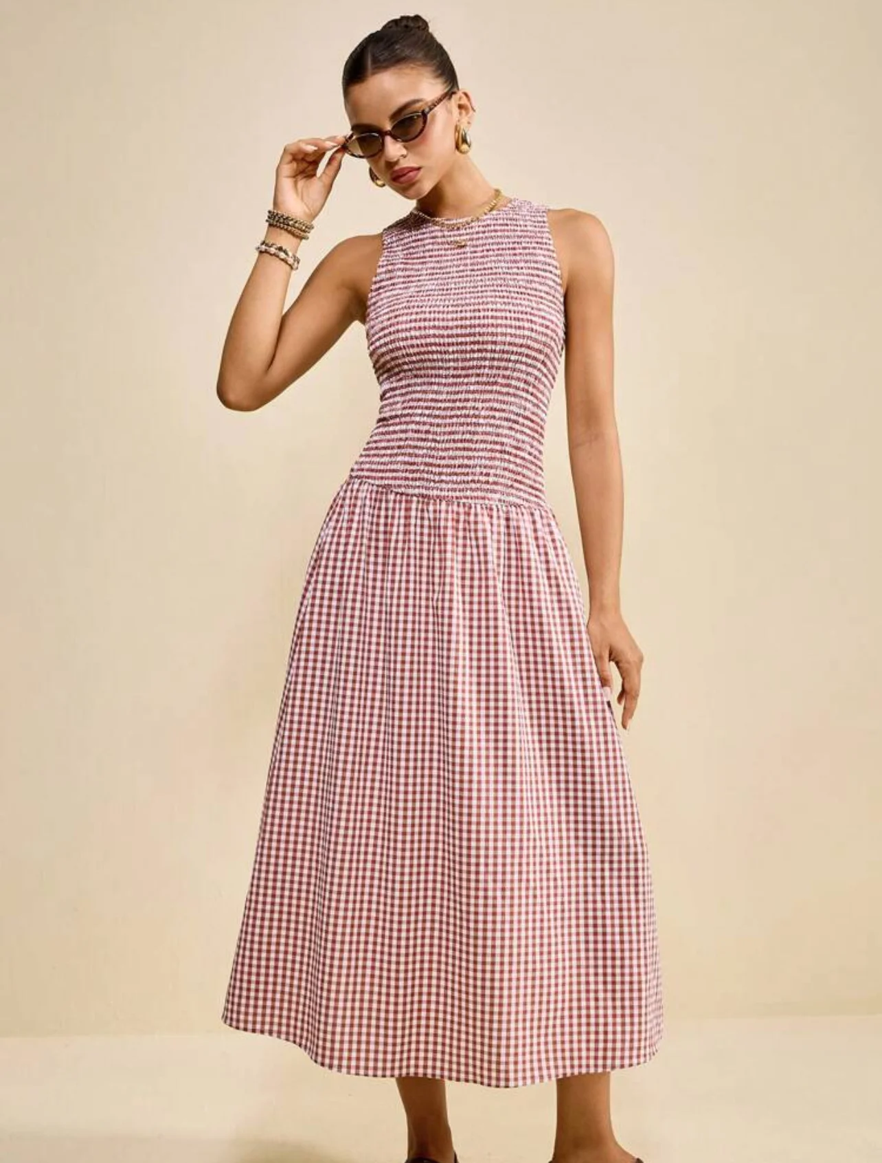 Chocolate Plaid Dress photo 4