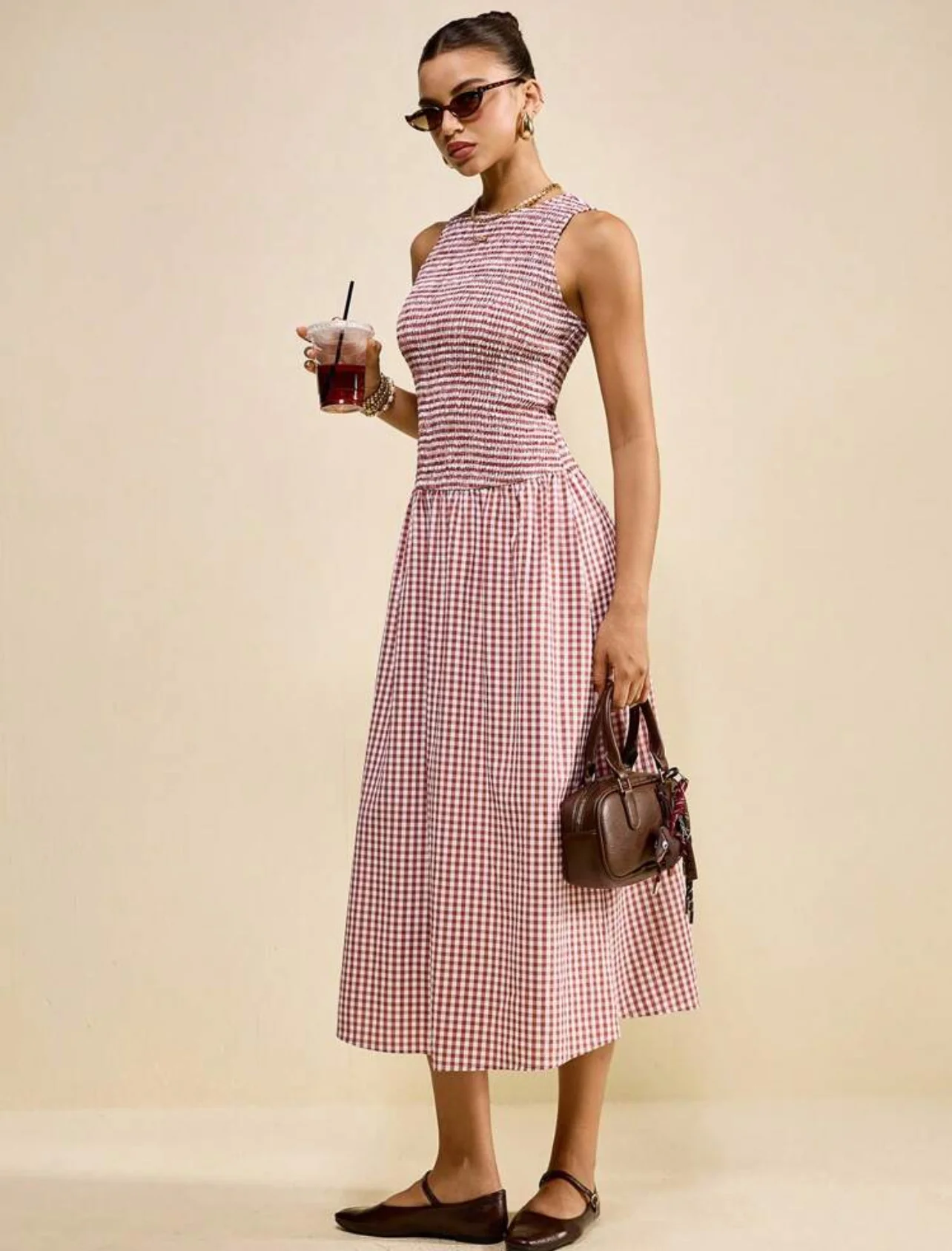Chocolate Plaid Dress photo 5