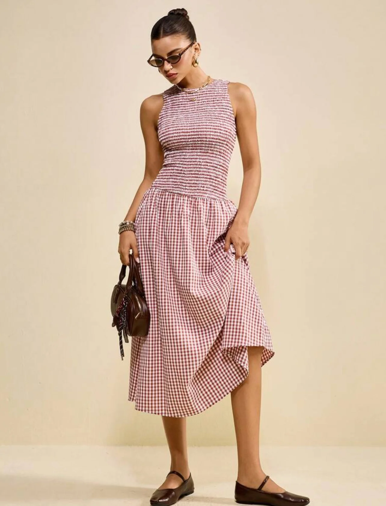 Chocolate Plaid Dress photo 6