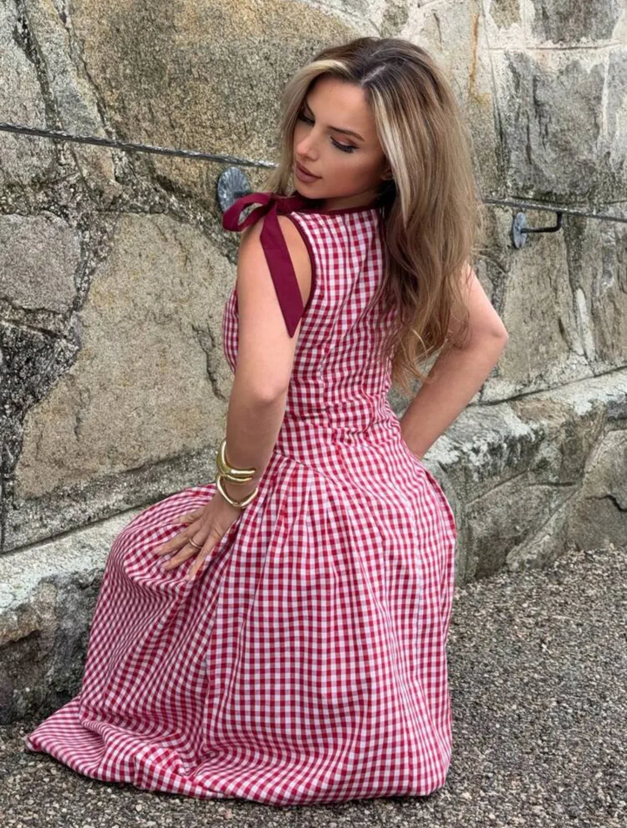 Knot Plaid Dress photo 2