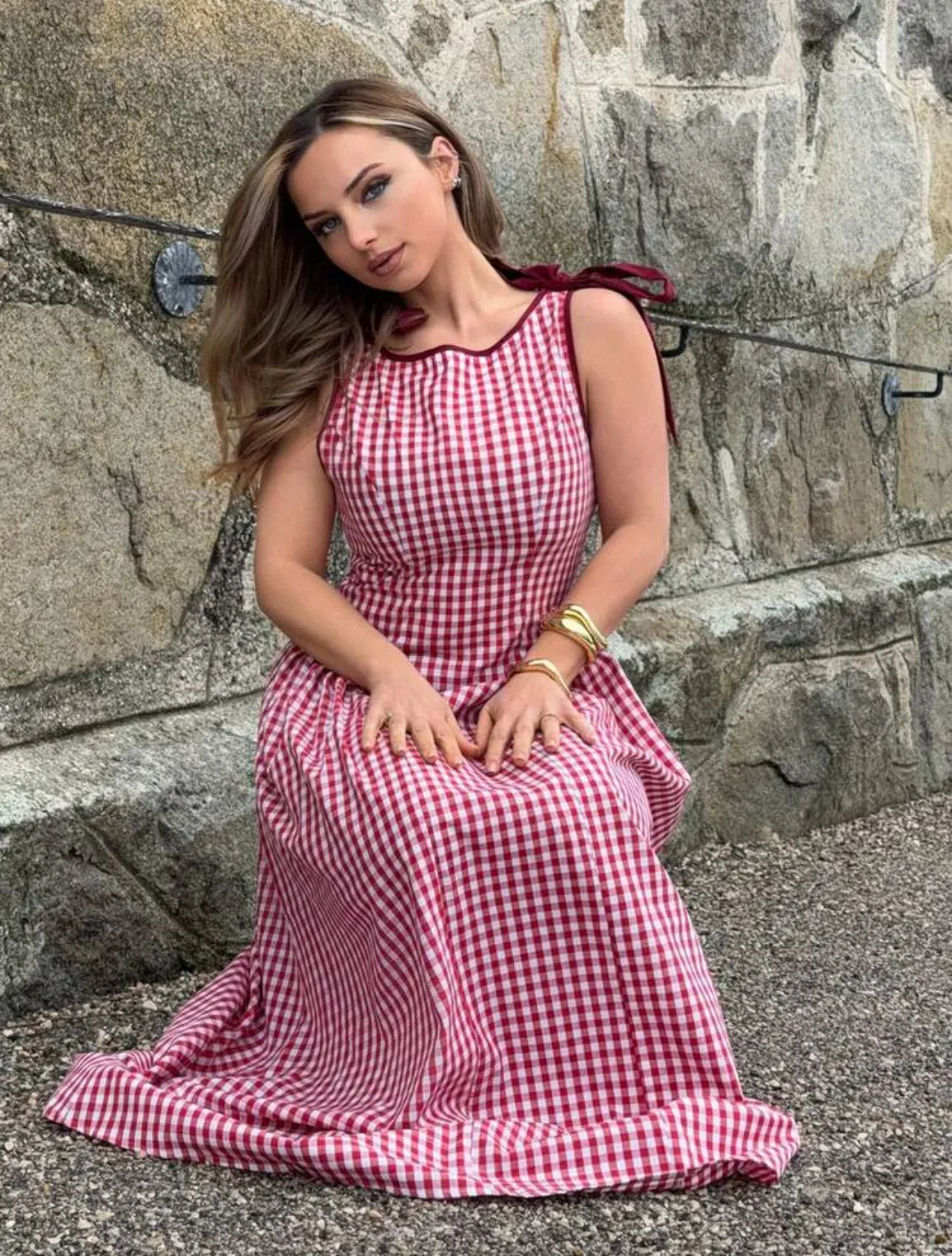 Knot Plaid Dress photo 5