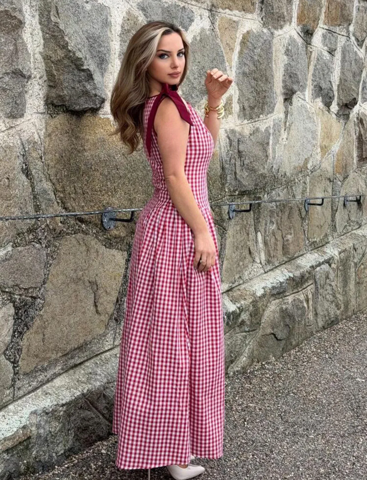 Knot Plaid Dress photo 6
