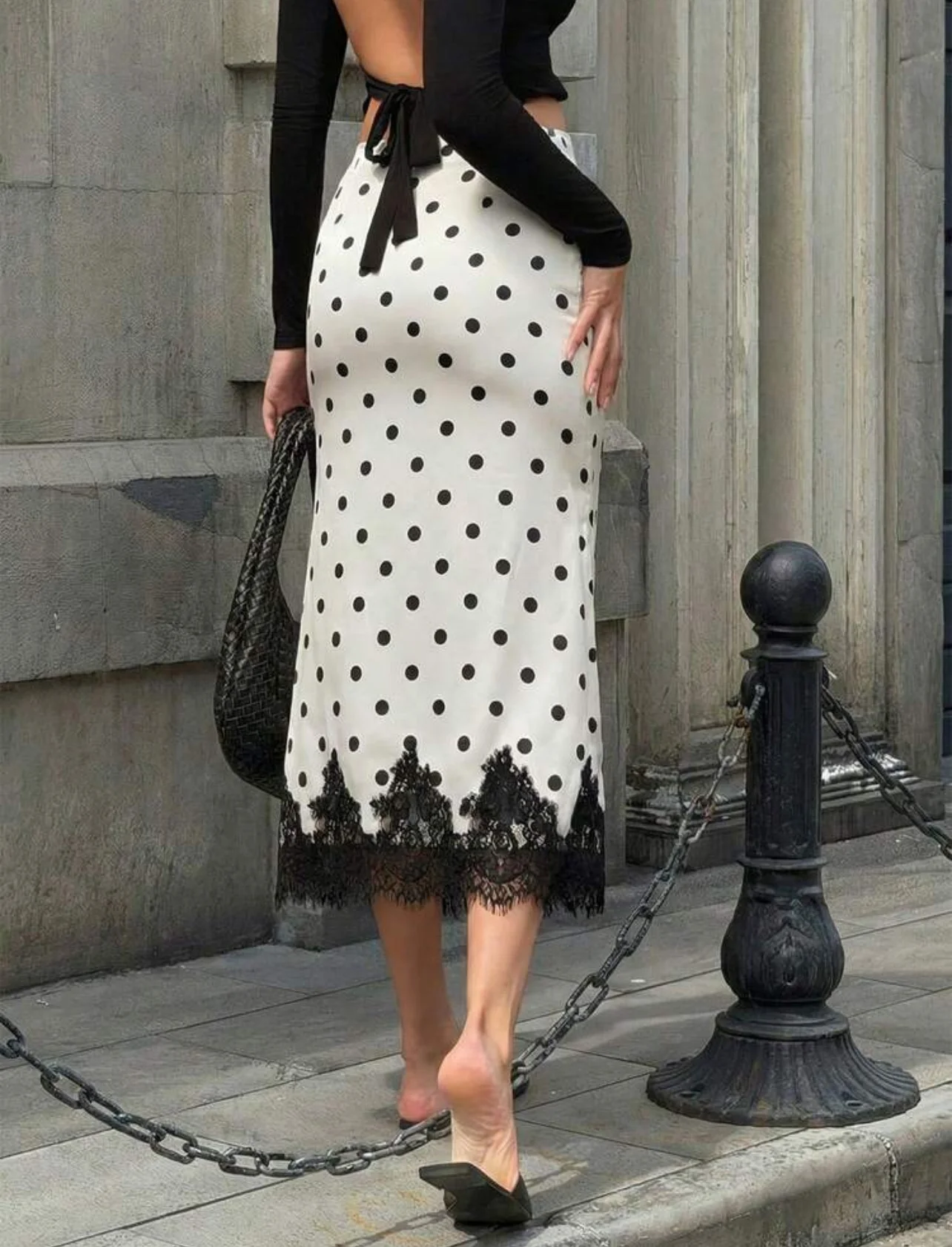White Polka Skirt photo 2