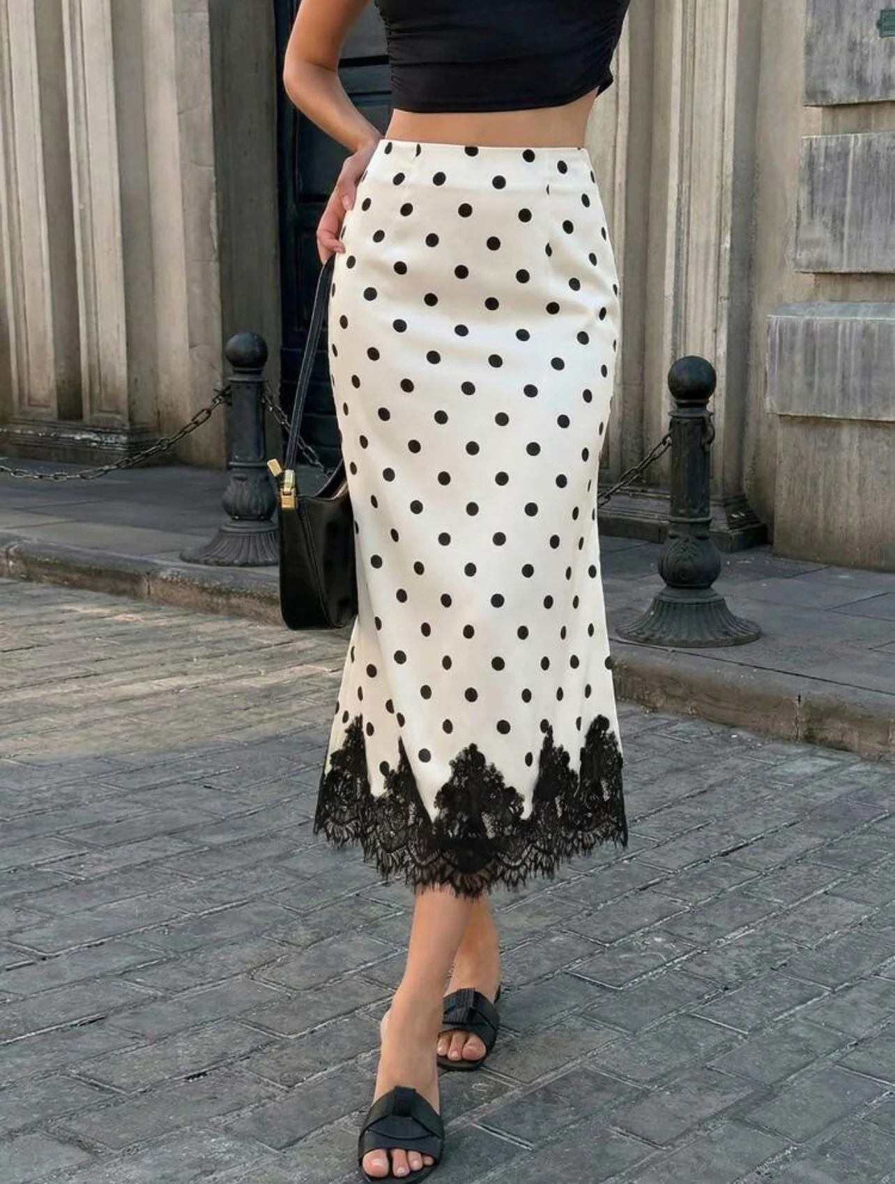 White Polka Skirt photo 3