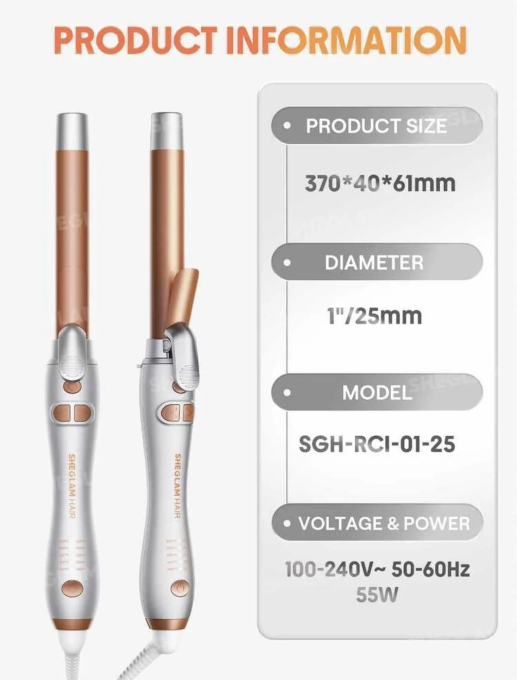 SHEGLAM HAIR It-Curl Rotating Curling Iron photo 8